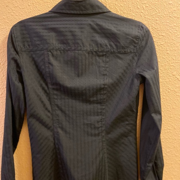 Navy blue long sleeve blouse - Picture 2 of 8